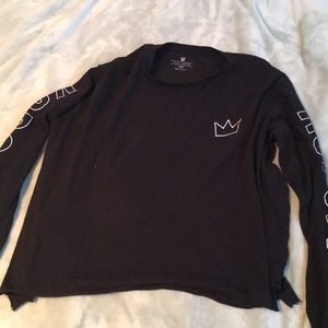 Black crop long sleeve